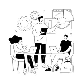 Data-driven AI branding process illustration